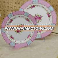 fashionable design porcelain enameled melamine plate